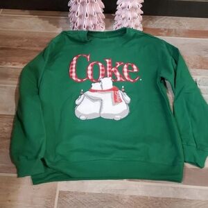 Unique Classic Coca Cola Holiday Bears Sweatshirt-NWT